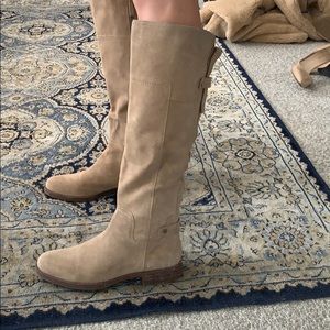 Franco Sarto Tan Suede Boots 8.5